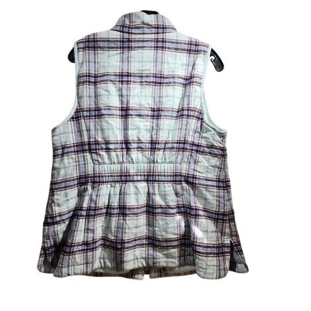 J. Jill White and Purple Plaid Vest - Picture 2 of 7